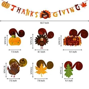 MorTime 31 PCS Thanksgiving Hanging Decorations for Every Celebration