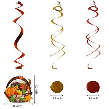 MorTime 31 PCS Thanksgiving Hanging Decorations for Every Celebration
