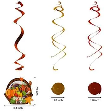MorTime 31 PCS Thanksgiving Hanging Decorations for Every Celebration