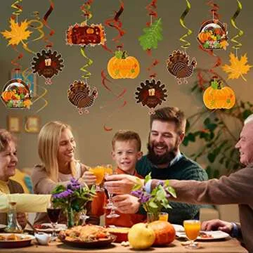 MorTime 31 PCS Thanksgiving Hanging Decorations for Every Celebration