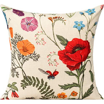 Outdoor Patio Pillow Covers - Spring Floral Set of 4