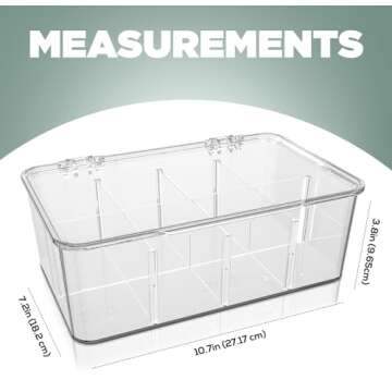 Utopia Home 3 Pack Tea Bag Organizer - Stackable Tea Bag Storage Organizer with Lid - Tea bag holder...