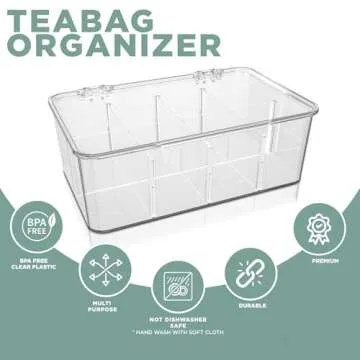 Utopia Home Tea Bag Organizer - Stackable Storage Solution