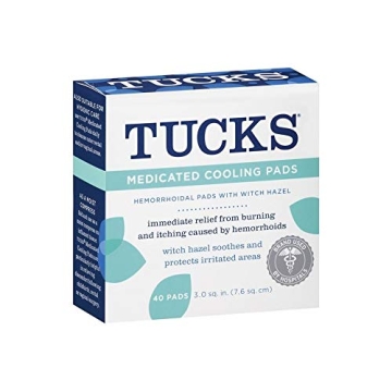 Tucks Medicated Pads with Witch Hazel for Soothing Relief - 40 Count