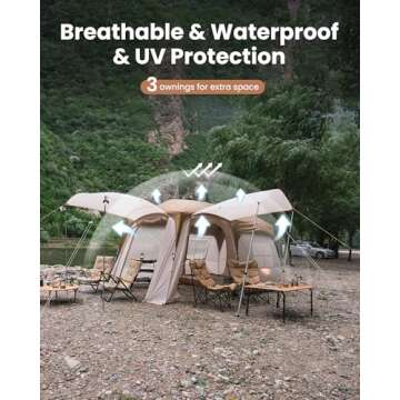 KingCamp Instant Cabin Tent for 4-6 Adults Easy Setup