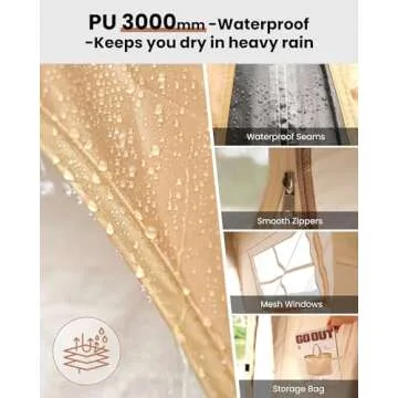 KingCamp Instant Cabin Tent for 4-6 Adults Easy Setup