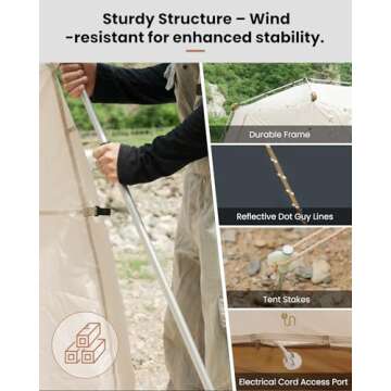 KingCamp Instant Cabin Tent for 4-6 Adults Easy Setup