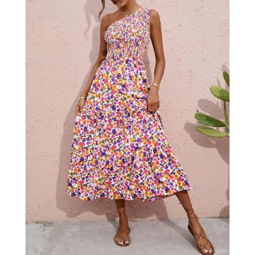 BTFBM One Shoulder Summer Dress for Stylish Women