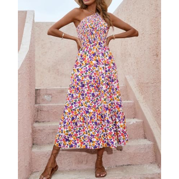 BTFBM One Shoulder Summer Dress for Stylish Women