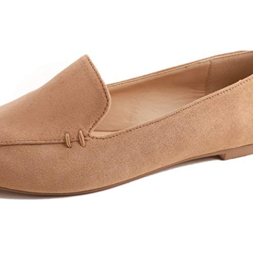 FEVERSOLE Women's Loafer Flat Pointed Fashion Slip On Comfort Driving Office Shoes