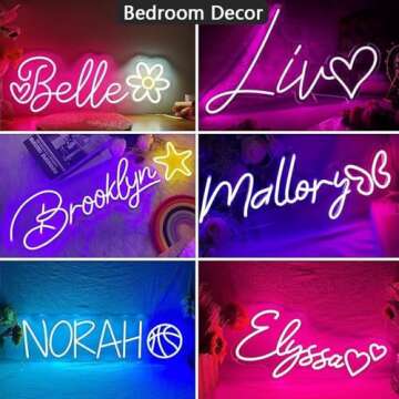 Custom Led Neon Signs for Wall Decor, Personalised Neon Lights Sign for Wedding Party Birthday Gift ...