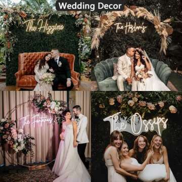 Custom Led Neon Signs for Wall Decor, Personalised Neon Lights Sign for Wedding Party Birthday Gift Name Bedroom Home Man Cave Bar Game Room(Optional 26" to 55")