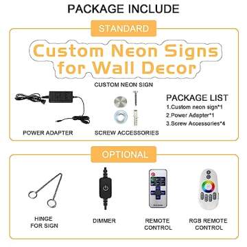 Custom Led Neon Signs for Wall Decor, Personalised Neon Lights Sign for Wedding Party Birthday Gift Name Bedroom Home Man Cave Bar Game Room(Optional 26" to 55")