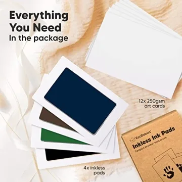 4-Pack Inkless Hand and Footprint Kit - Ink Pad for Baby Hand and Footprints - Dog Paw Print Kit,Dog Nose Print Kit - Baby Footprint Kit, Clean Touch Baby Foot Printing Kit, Handprint Kit(Midnights)