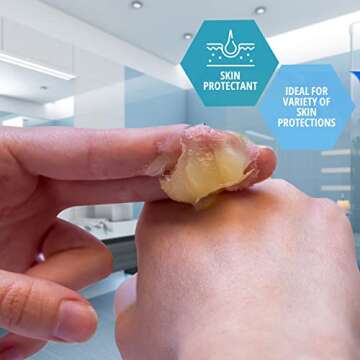 MED PRIDE Pure White Petroleum Jelly Tub 8 OZ - Effective Skin Protectant For Dry Skin, Rashes, Minor Burns & Wounds- Powerful Moisturizer For Chapped Lips, Dry Hands, Chaffed Skin & Diaper Rash