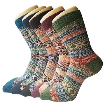 5 Pack Womens Wool Socks - Cozy Winter Essentials