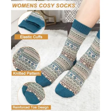 5 Pack Womens Wool Socks - Cozy Winter Essentials