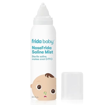 Frida Baby NoseFrida Saline Mist Spray, Natural Baby Saline Spray for Soothing Congestion Relief, 3....