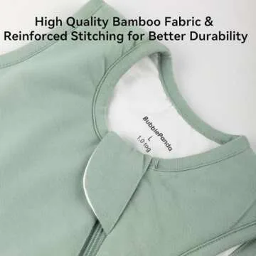 BubblePanda Rayon Made from Bamboo Sleep Sack 12-18 Months 0.5 Tog Soft Lightweight Toddler Sleep Sack 1t for Babies 2-Way Zipper Wearable Blanket Baby 12 Months