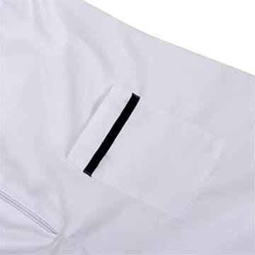 Men's Adult Astronaut Spaceman Costume Coverall Pilot Air Force Flight Jumpsuit Halloween Dress Up Party White-L