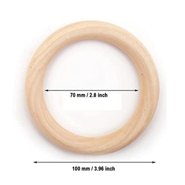 Essential 10 PCS Unfinished Wooden Rings for Crafting