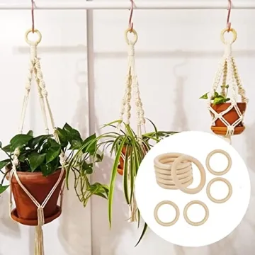 Essential 10 PCS Unfinished Wooden Rings for Crafting