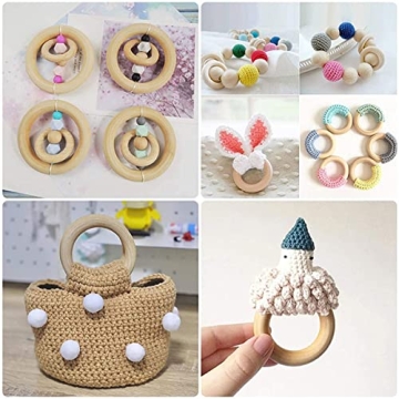 Essential 10 PCS Unfinished Wooden Rings for Crafting
