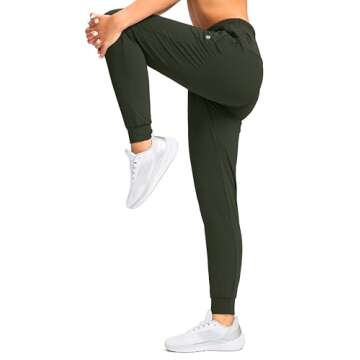 G Gradual Women's Joggers Pants with Zipper Pockets Tapered Running Sweatpants for Women Lounge, Jog...