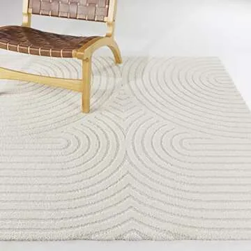 Balta Rugs Caserio Modern Geometric Area Rug – Cream, 7' 10" x 10'