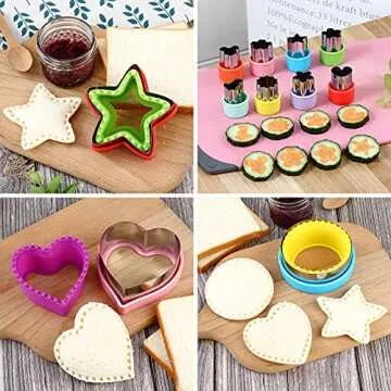 Sandwich Cutter Set with Vegetable Mini Cutters for Kids