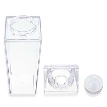 Yimaa Clear Milk Carton Water Bottle Cups Plastic Milk Juice Box Transparent Refill Water Bottle Cute Container for Outdoor Sports Travel Camping Activities, 17oz