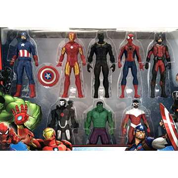 Marvel Avengers Action Figures - Iron Man, Hulk, Black Panther, Captain America, Spider Man, Ant Man...