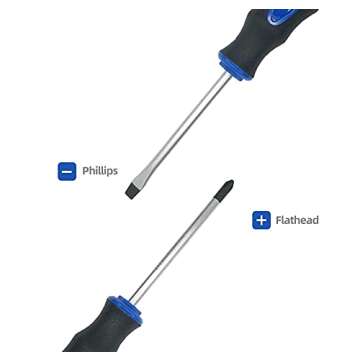 ROTATION 6PCS Magnetic Tip Screwdriver Set, 3 Phillips and 3 Flat, Professional Cushion Grip | 6-Piece Hand Tools Set