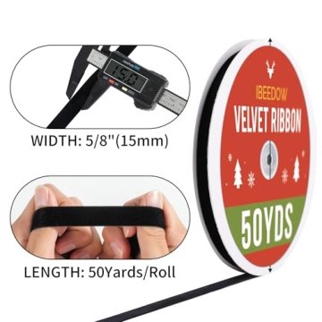 IBEEDOW 3 Rolls Velvet Ribbon Set - Enhance Your Holiday Projects