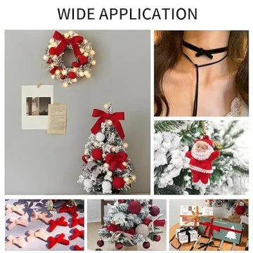 IBEEDOW 3 Rolls Velvet Ribbon Set - Enhance Your Holiday Projects