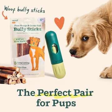 WOOF BullySafe - Bully Stick Holder - Durable Dog Chew Holder for Safe, Long-Lasting Play - Easy to Clean - No More Swallowed Ends
