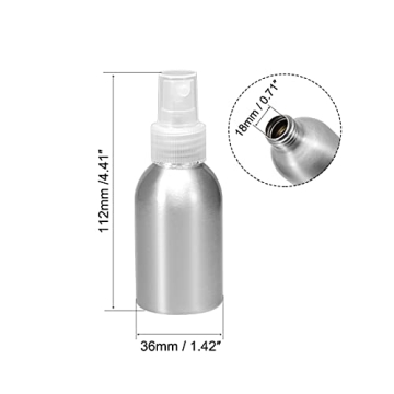 uxcell 1.7oz Aluminium Spray Bottle for Versatile Use