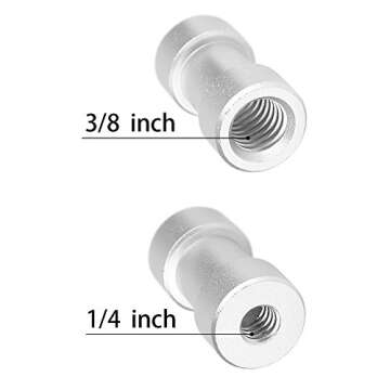 3 Pieces 1/4" 3/8" Tripod Screw Converter Adapter Flash Light Stand Connector Camera Spigot for DSLR...