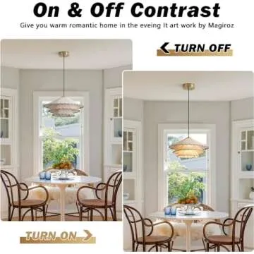 Zouuxn Modern Fabric Pendant Light - 3-Tier Layered Shade Ceiling Light Fixture, Gold and White Hanging Lamp for Bedroom, Living Room, Dining Room, Kitchen Island - 15.7" Diameter