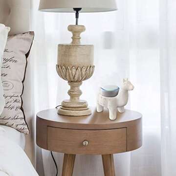 Dekodots Smart Speaker Table Stand (LLama) - Decorative Holder for Amazon Echo Dot or Google Home Mi...