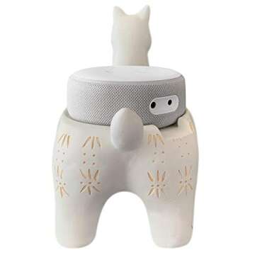 Dekodots Smart Speaker Table Stand (LLama) - Decorative Holder for Amazon Echo Dot or Google Home Mini - Portable Design, No Sound or Microphone Interference - Durable Poly-Resin