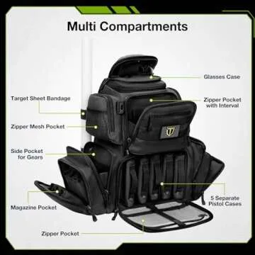 TideWe Tactical Range Backpack for Gun & Ammo Storage