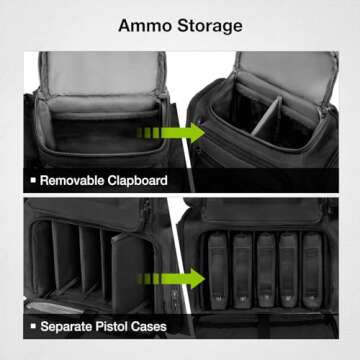 TideWe Tactical Range Backpack for Gun & Ammo Storage