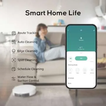 Kipvvo V3 Robot Vacuum,3 in 1 Ultra Thin 5000Pa Powerful Suction Self-Charging Automatic Robot Vacuum Cleaners for Home,APP/Voice/WiFi/Alexa Control for Multi Surface Cleaning