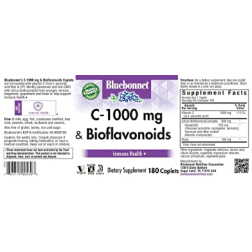 Bluebonnet C-1000 mg Caplets for Immune Health