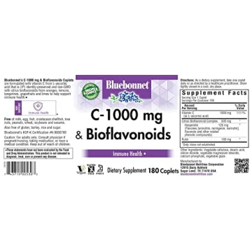 Bluebonnet C-1000 mg Caplets for Immune Health