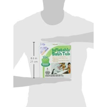Mommy's Helper Inflatable Bath Tub Froggie Collection, White/Green, 6-24 Months