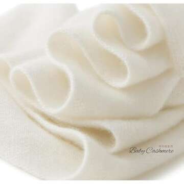 TYATVS Knit Cashmere Triangle Scarf for Women Knitted Head Scarf Y2k Neckerchief Old Money Aesthetic Accessories (Cream white)