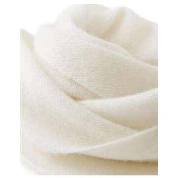 TYATVS Knit Cashmere Triangle Scarf for Women Knitted Head Scarf Y2k Neckerchief Old Money Aesthetic Accessories (Cream white)