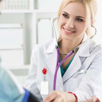 Stylish 8 Felt Nurse Badge Reel Set with Retractable Cord